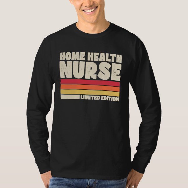 Home Health Nurse  Retro Vintage Style T Shirt (Framsida)