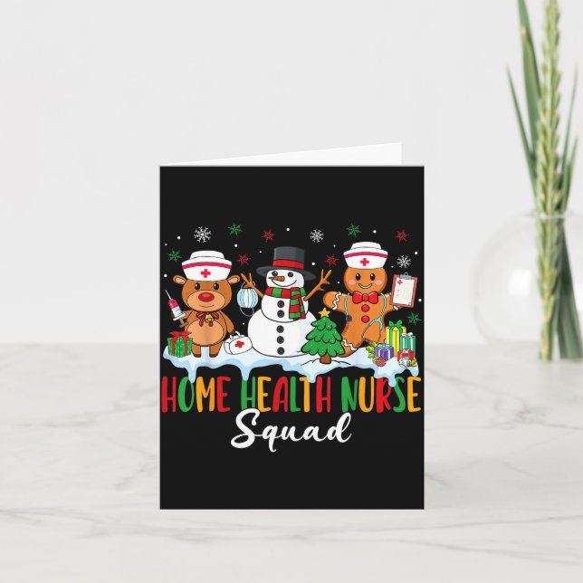 Home Health Nurse Squad Reindeer Gingerbread Chris Kort (Framsida)