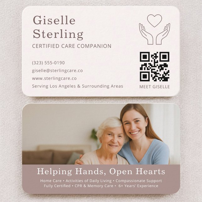 Home Help Caregiver QR Code Visitkort (Skapare uppladdad)