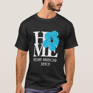 HOME Indian Harbour Beach Blue Hibiscus T Shirt