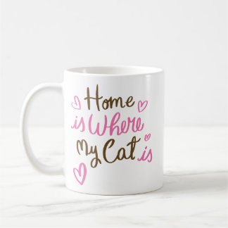 Home is where my cat is 1 kaffemugg