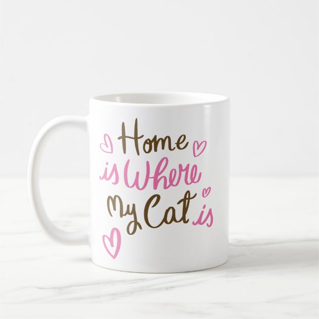 Home is where my cat is 1 kaffemugg (Vänster)