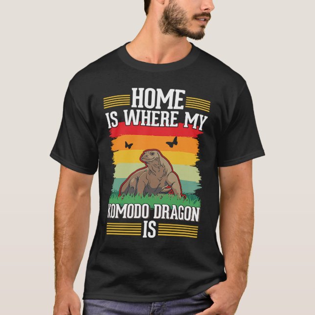 Home is where my Komodo Dragon is Komodo Dragon T Shirt (Framsida)