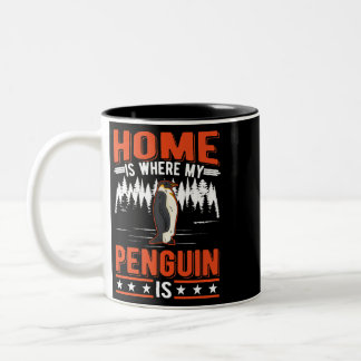 Home is where my Penguin is Penguin 28 Två-Tonad Mugg