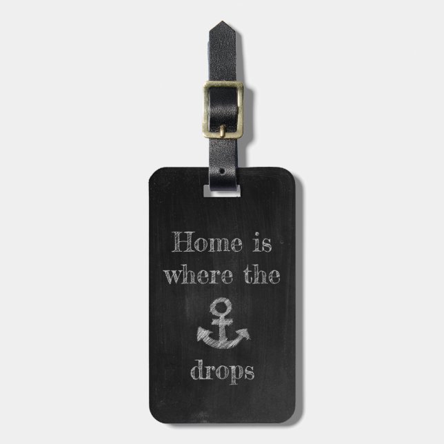 Home is Where the Anchor Drops Bagagebricka (Vertikal Framsida)