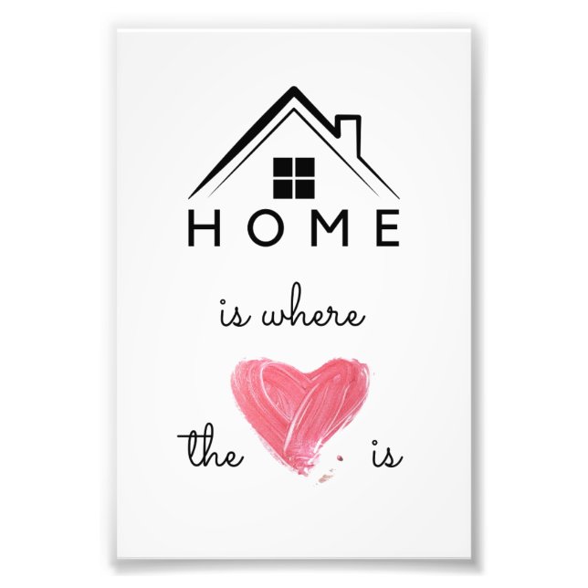 Home Is Where the Heart Is Poster – Cozy Wall Art (Framsidan)