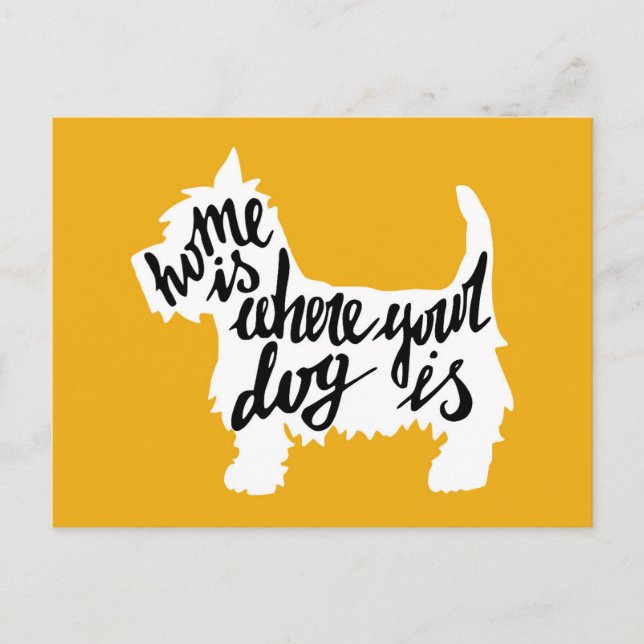 Home Is Where Your Dog Is Vykort (Framsida)