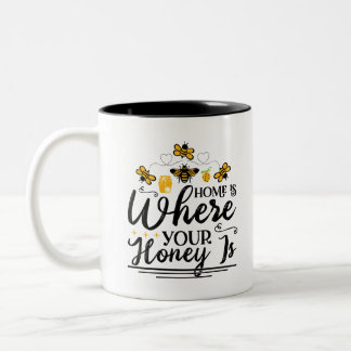 Home is where your honey simply said Två-Tonad mugg