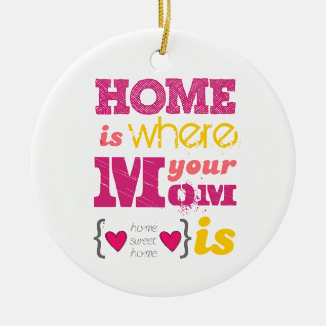 Home is where your mom is julgransprydnad keramik (Framsidan)