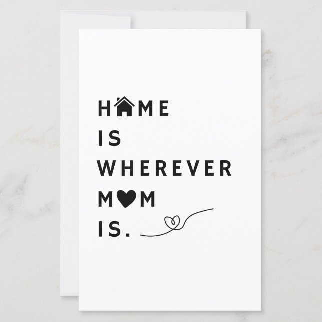 Home Is Wherever Mom Is – Gift For Mom (Framsida)