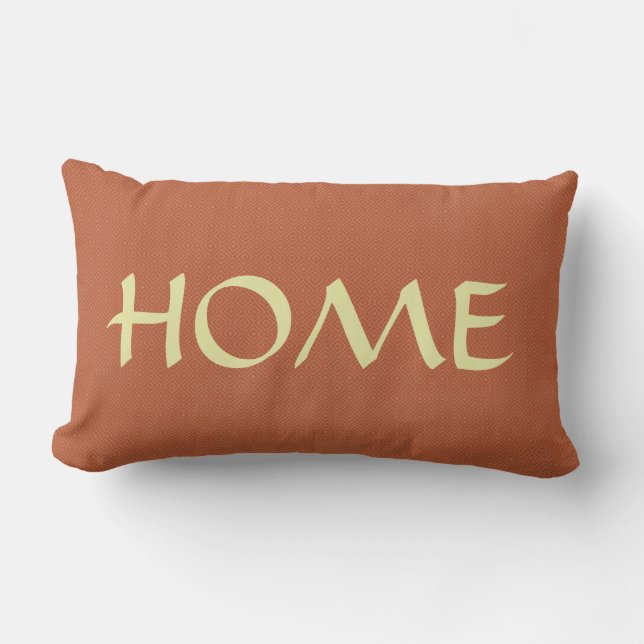 Home Jacquard Rusty Red Damask Lumbar Dekorativ ku Lumbarkudde (Framsida)