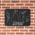 Home Jazz klubb<br><div class="desc">Det här metall-tecknet är dekorerat med en teckning som hedrar jazz-stigens själsska rytm. Mot en midnattssvart duk kommer ett jazzband levande. Varje ledamot, vars passion är påtaglig, skisseras noggrant i rent vita linjer: en saxofonist, en basist, en trumpetist och en trummare. Svart och vitt färg raffineras, är tidlöst och påminner...</div>