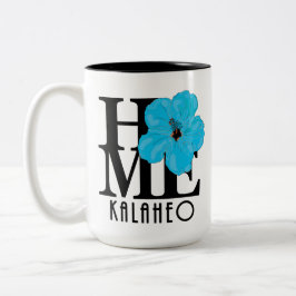 HOME Kalaheo Blue Hibiscus`15oz Två-Tonad Mugg