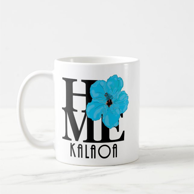HOME Kalaoa Hawaii Blue Hibiscus 11oz Kaffemugg (Vänster)