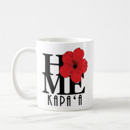 HOME Kapa`a Hawaii Red Hibiscus 11oz Kaffemugg