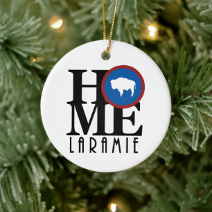 HOME Laramie Wyoming Julgransprydnad Keramik
