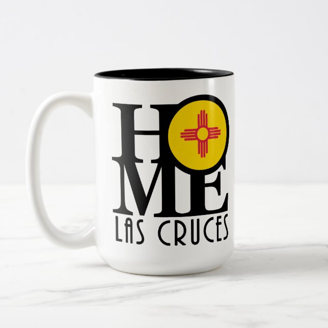 HOME Las Cruces NM 15 oz Två-Tonad Mugg (Vänster)