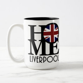HOME Liverpool (UK Flagga) 15 oz Två-Tonad Mugg