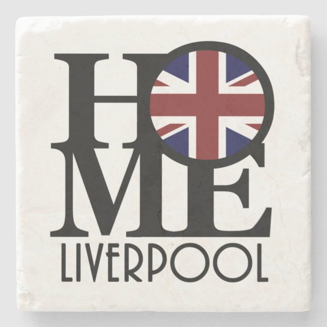 HOME Liverpool (UK Flagga) Stenunderlägg (Framsidan)