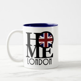 HOME London 11oz (UK flagga) Två-Tonad Mugg