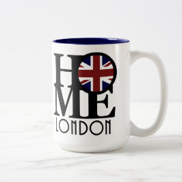 HOME London 15oz (UK flagga) Två-Tonad Mugg