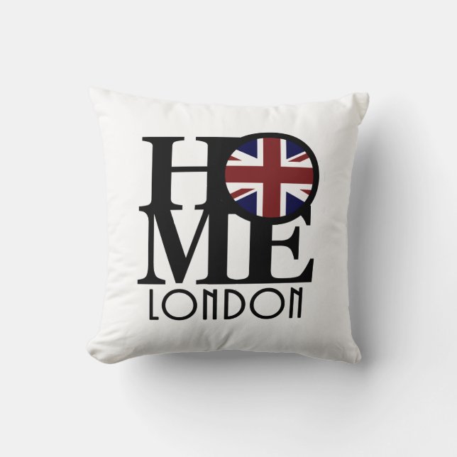 HOME London England Kudde (Framsida)