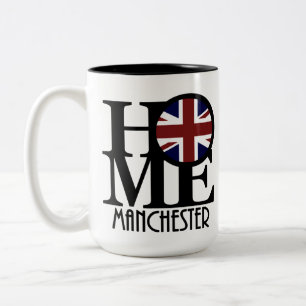 HOME Manchester England 15oz Två-Tonad Mugg