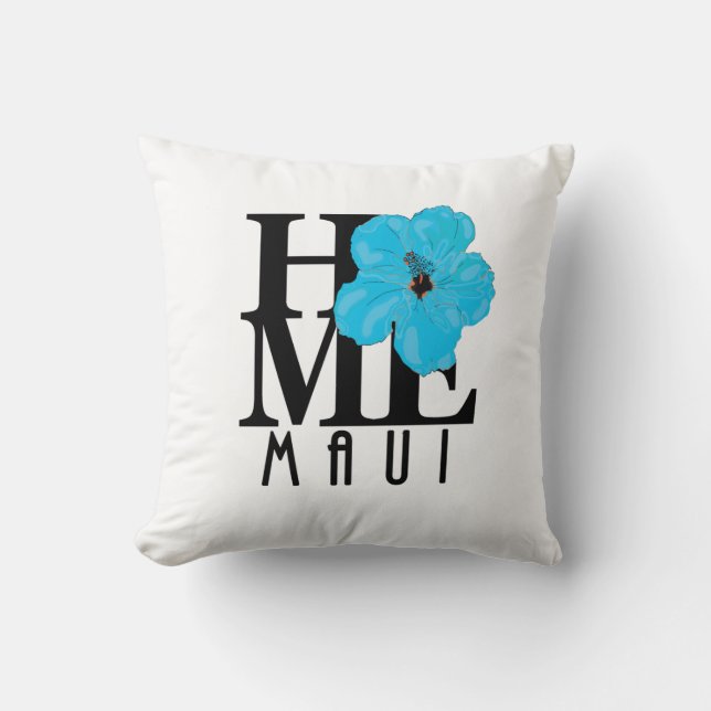 HOME Maui Blue Hibiscus Kudde (Framsida)