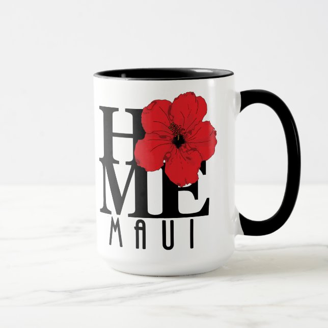 HOME Maui Red Hibiscus 15oz Mugg (Höger)