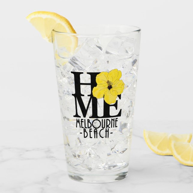 HOME Melbourne Beach Florida Gult Hibiscus Glaskopp (Framsida Ice)