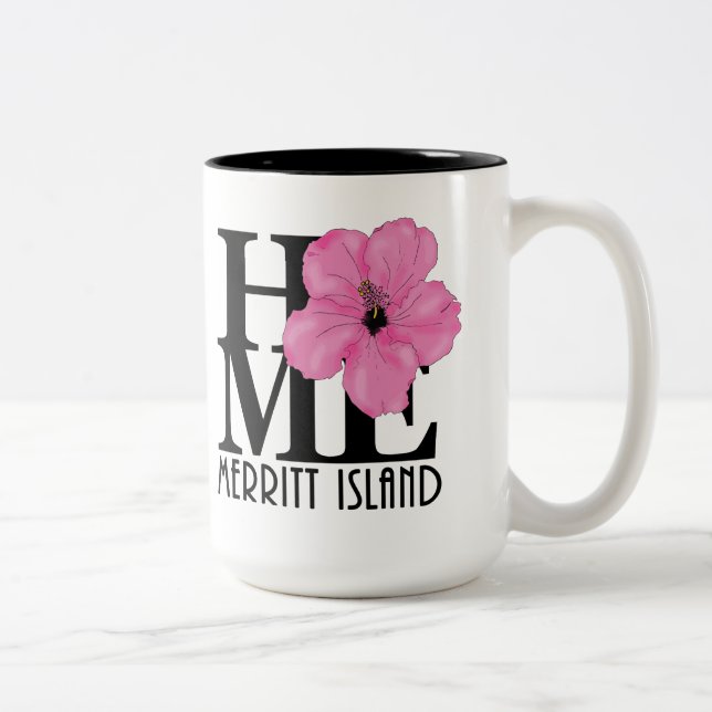 HOME Merritt Island 15 oz rosa hibiscus Två-Tonad Mugg (Höger)