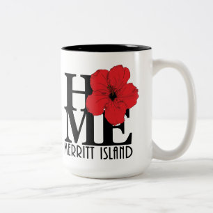 HOME Merritt Island 15oz (rödhibiscus) Två-Tonad Mugg