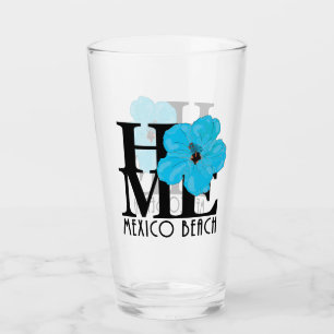 HOME Mexiko Beach Florida Blue Hibiscus Glaskopp