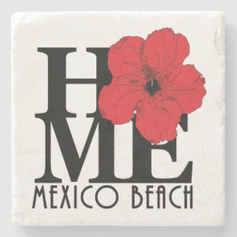 HOME Mexiko Beach Red Hibiscus Stenunderlägg