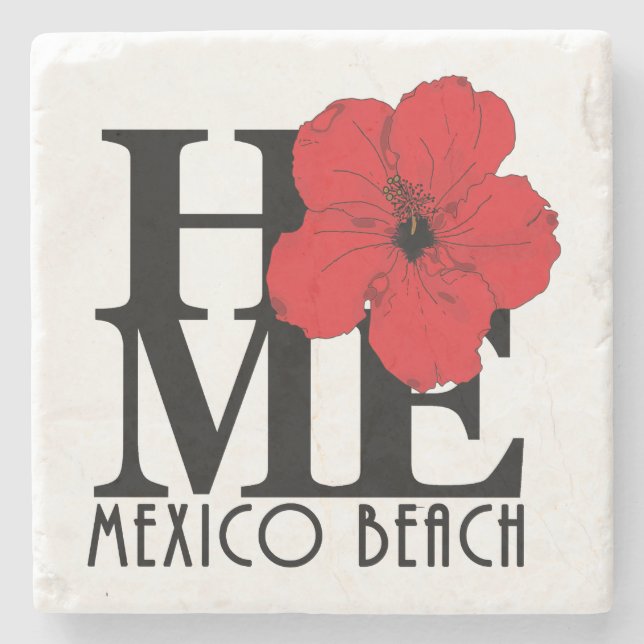 HOME Mexiko Beach Red Hibiscus Stenunderlägg (Framsidan)