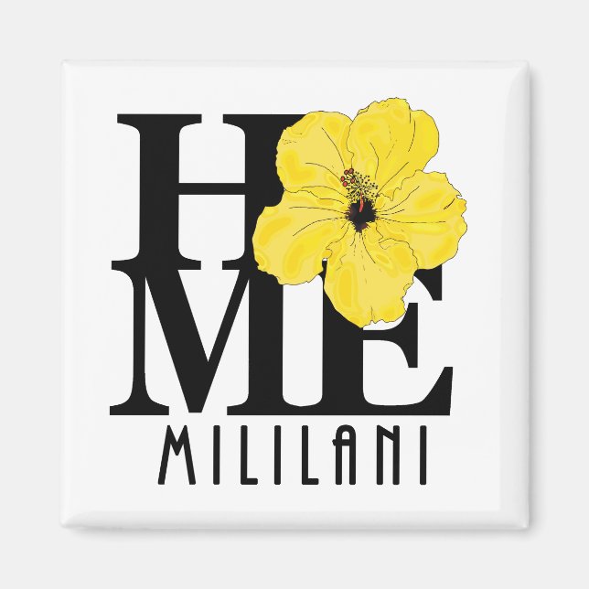 HOME Mililani Gult Hibiscus Magnet (Framsidan)