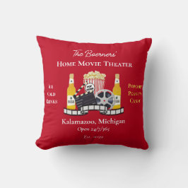 Home Movie Theater Popcorn Clapperboard Film Kudde