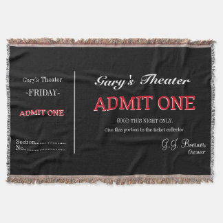 Home Movie Theater TV Room Ticket Blanket Throw Filt