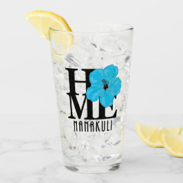 HOME Nanakuli Hawaii Blue Hibiscus Glaskopp