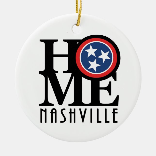 HOME Nashville Tennessee Julgransprydnad Keramik (Framsidan)