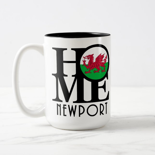 HOME Newport Wales 15oz Två-Tonad Mugg (Vänster)