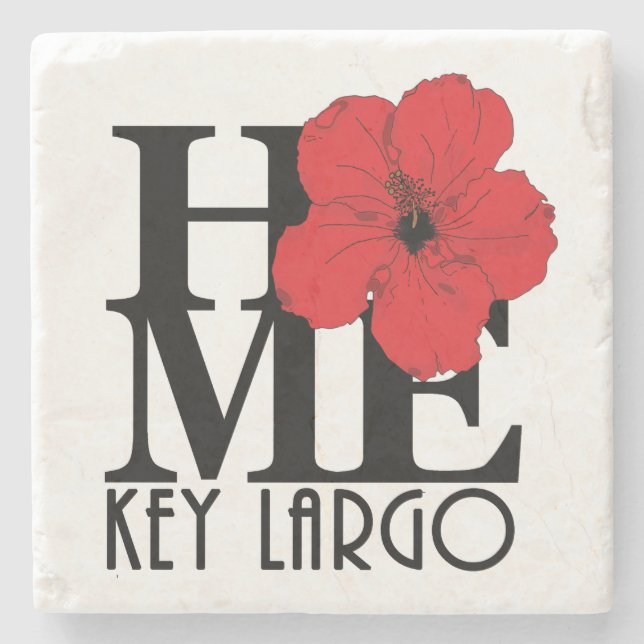 HOME Nyckel Largo Red Hibiscus Stenunderlägg (Framsidan)