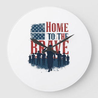 Home of the Brave Salute Tee Stor Klocka