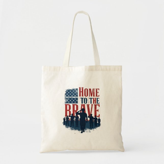 Home of the Brave Salute Tee Tygkasse (Framsidan)