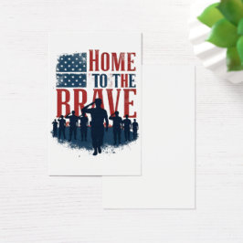 Home of the Brave Salute Tee Visitkort