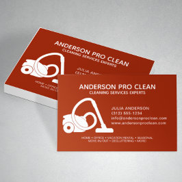 Home & Office Pro Städning Service Crimson Red Visitkort