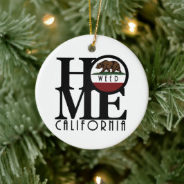 HOME Ogräs Kalifornien Julgransprydnad Keramik