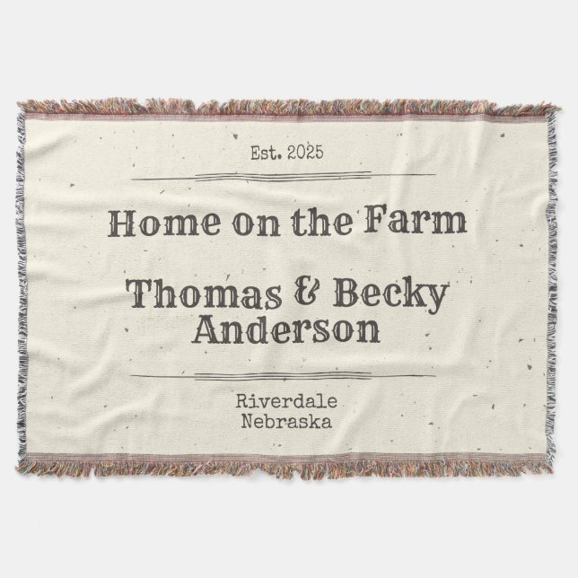 Home on the Farm, Family Name, Vintage Filt (Framsidan)