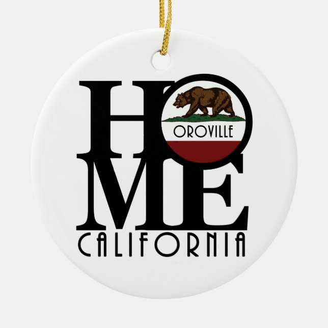 HOME Oroville California Julgransprydnad Keramik (Framsidan)
