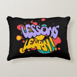 HOME PAINT SPLASH LESSONS LEARN ACCENT PILLOW  PRYDNADSKUDDE